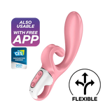 Satisfyer Hug Me Rechargeable Silicone Rabbit Vibrator with Clitoral Stimulation