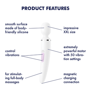 Satisfyer Wand-er Woman USB Rechargeable XXL 50 Function Wand Full Body Massager