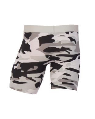 Wood Men's Super Soft Modal Blend 6 In Inseam Biker Brief with Fly Ghost Camo