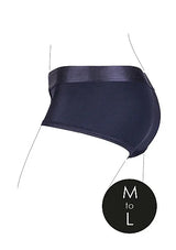 Shots Ouch! Vibrating Strap-on Mid Rise Fuller Cut Fit Brief Black