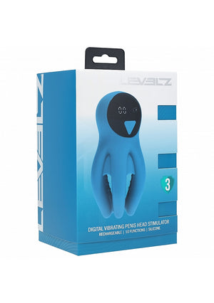 LEVELZ Digital Vibrating Silicone Penis Head Stimulator with Tentacles