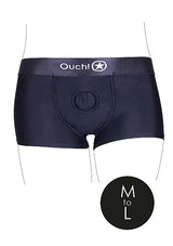 Shots Ouch! Vibrating Strap-on Boxer Black