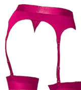 Shots Ouch! Vibrating Strap-on Thong with Adjustable Garters Pink