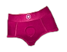 Shots Ouch! Vibrating Strap-on Mid Rise Fuller Cut Fit Brief Pink