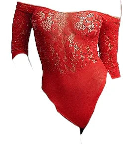 Shots Le Desir Crotchless Rhinestone Teddy Red