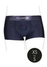Shots Ouch! Vibrating Strap-on Boxer Black