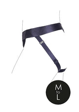 Shots Ouch! Vibrating Strap-on Panty Harness with Open Back Black