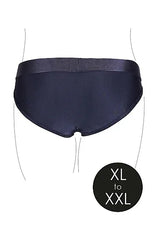 Shots Ouch! Vibrating Strap-on Hipster Open Crotch Briefs with Lace Detail Black