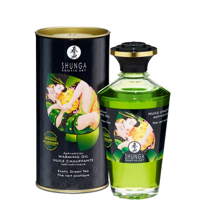 Shunga Intimate Kisses Aphrodisiac Organica Massage Oil Exotic Green Tea 3.5 Oz