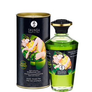 Shunga Intimate Kisses Aphrodisiac Organica Massage Oil Exotic Green Tea 3.5 Oz