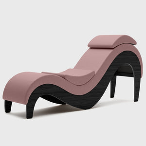 Liberator Supervio Premier Ultraleather Sex Chaise with Black Oak Frame and Cuff Kit