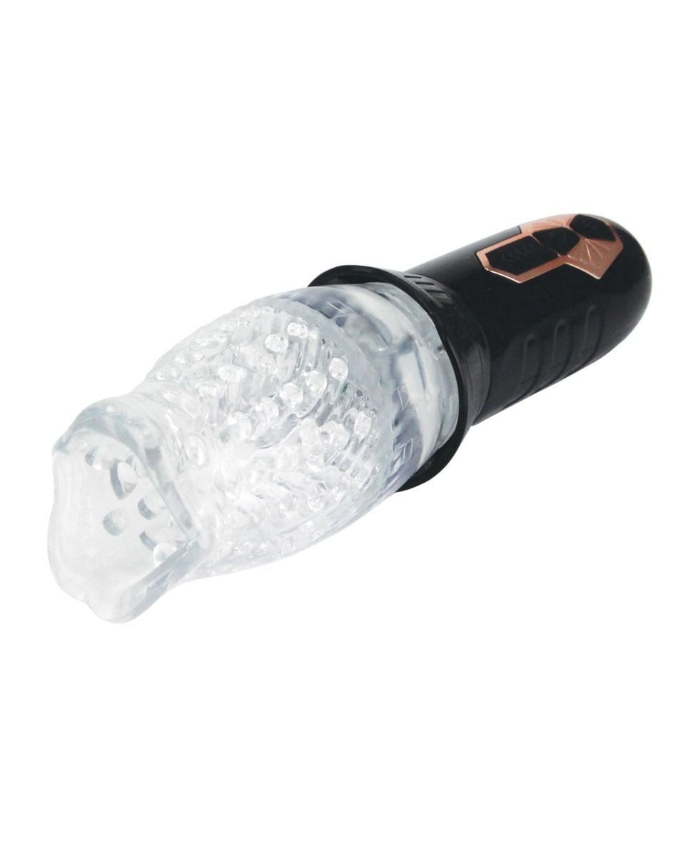 Male Rose Cyclone Spinning Penis Vibrator & Stroker Black