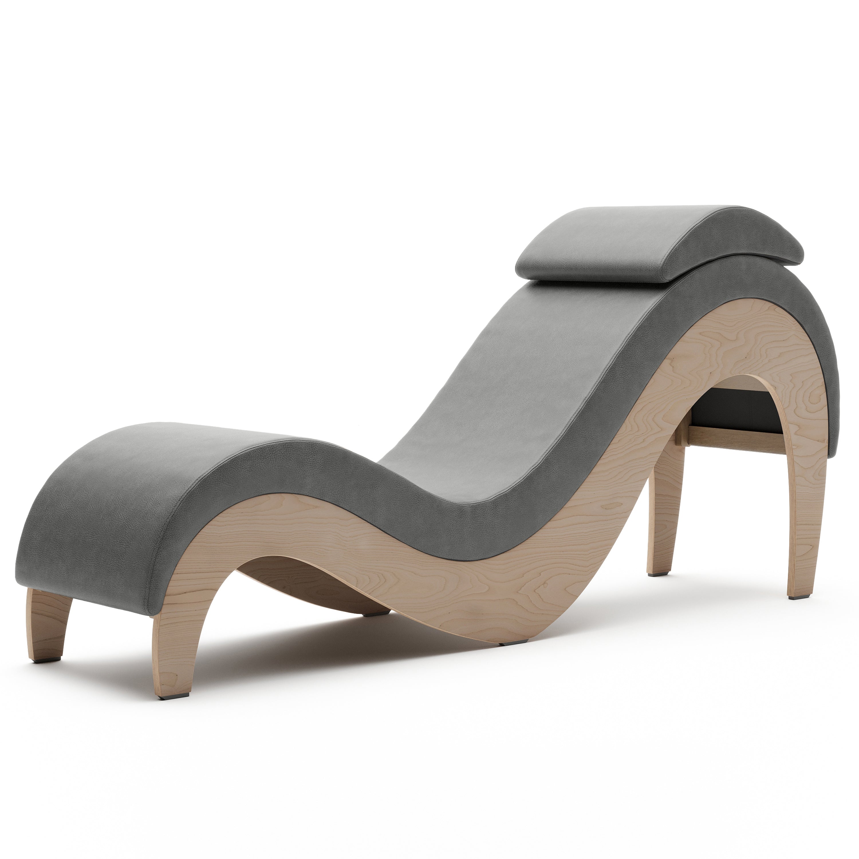 Liberator Supervio Premium Distressed Ultraleather Sex Chaise with Maple Frame and Cuff Kits