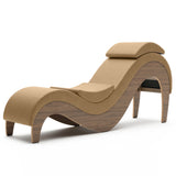 Liberator Supervio Premium Distressed Ultraleather Sex Chaise with Walnut Frame and Cuff Kit Restraints