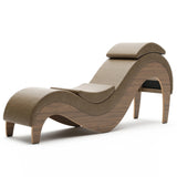Liberator Supervio Premium Distressed Ultraleather Sex Chaise with Walnut Frame and Cuff Kit Restraints