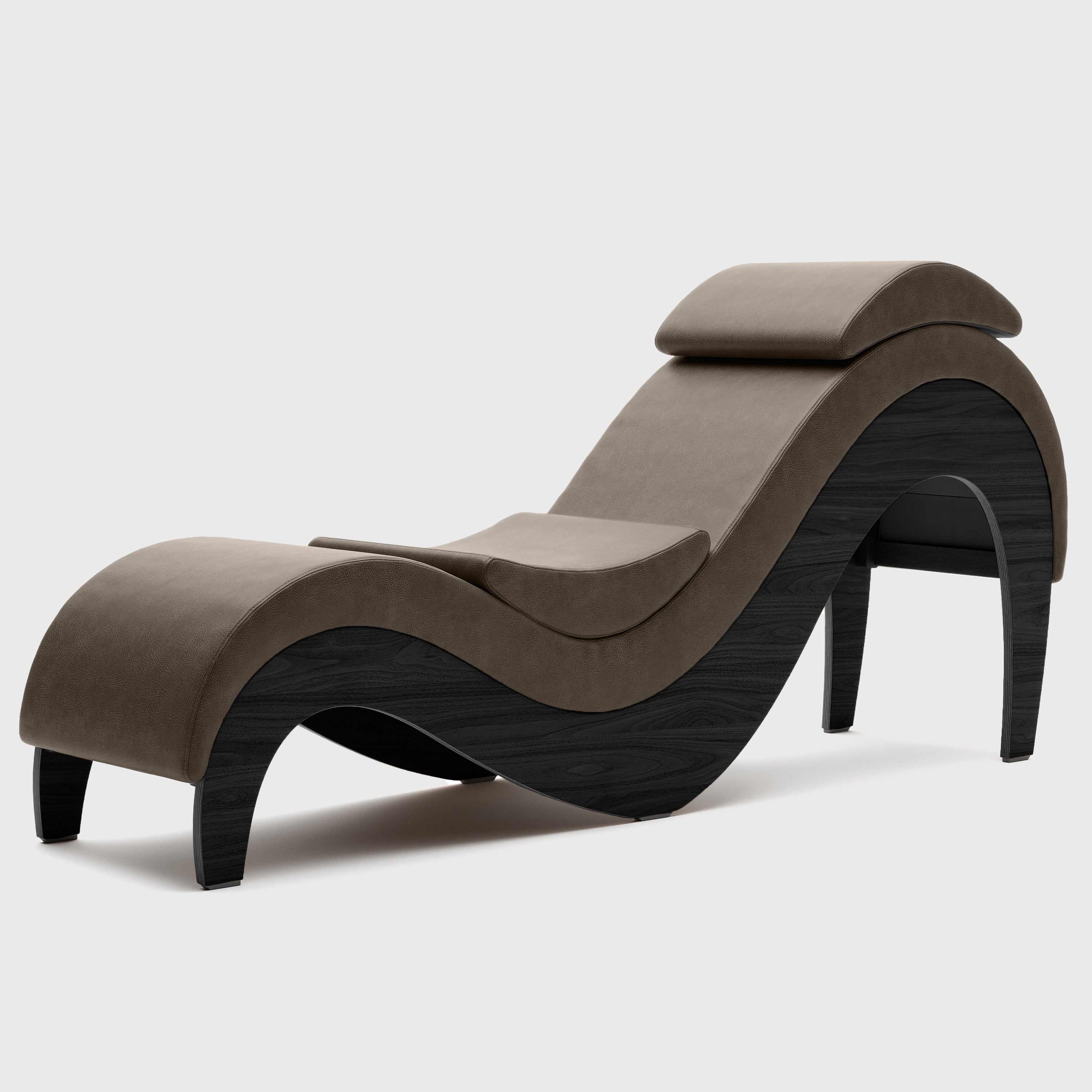 Liberator Supervio Premium Distressed Ultraleather Sex Chaise with Black Oak Frame and Cuff Kits (Copy)