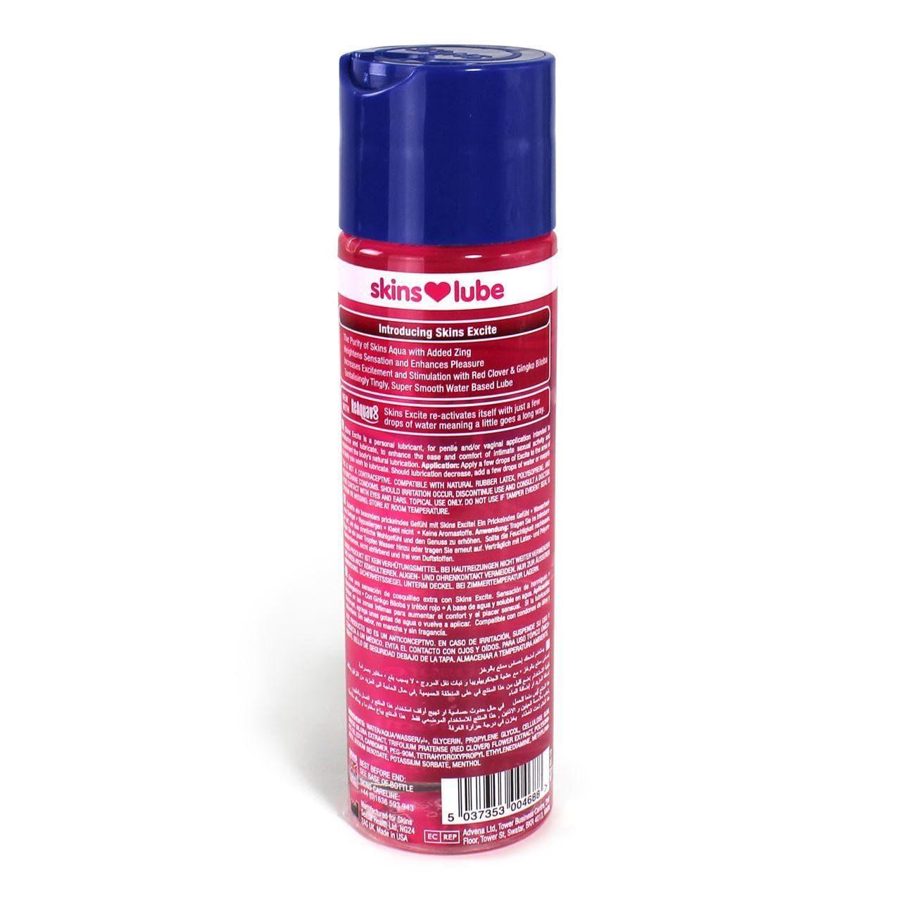 Skins Excite Tingling Water Fruit Water Based Lubricant 4.4 oz - Romantic Blessings