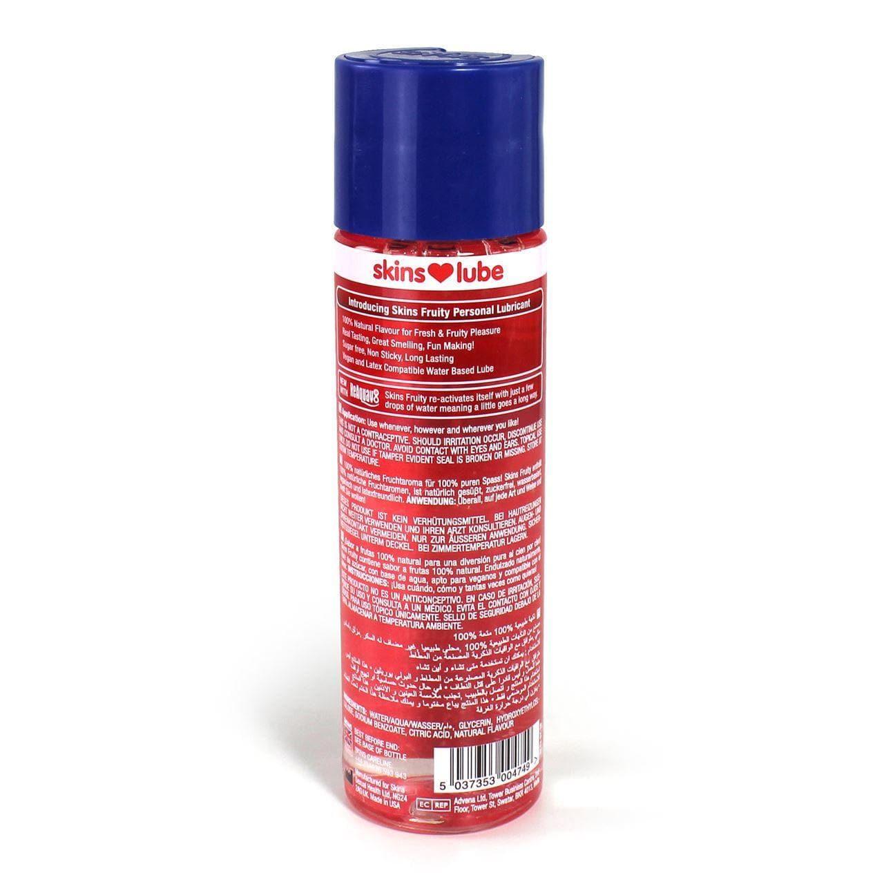 Skins Strawberry Water Fruit Water Based Lubricant 4.4 oz - Romantic Blessings