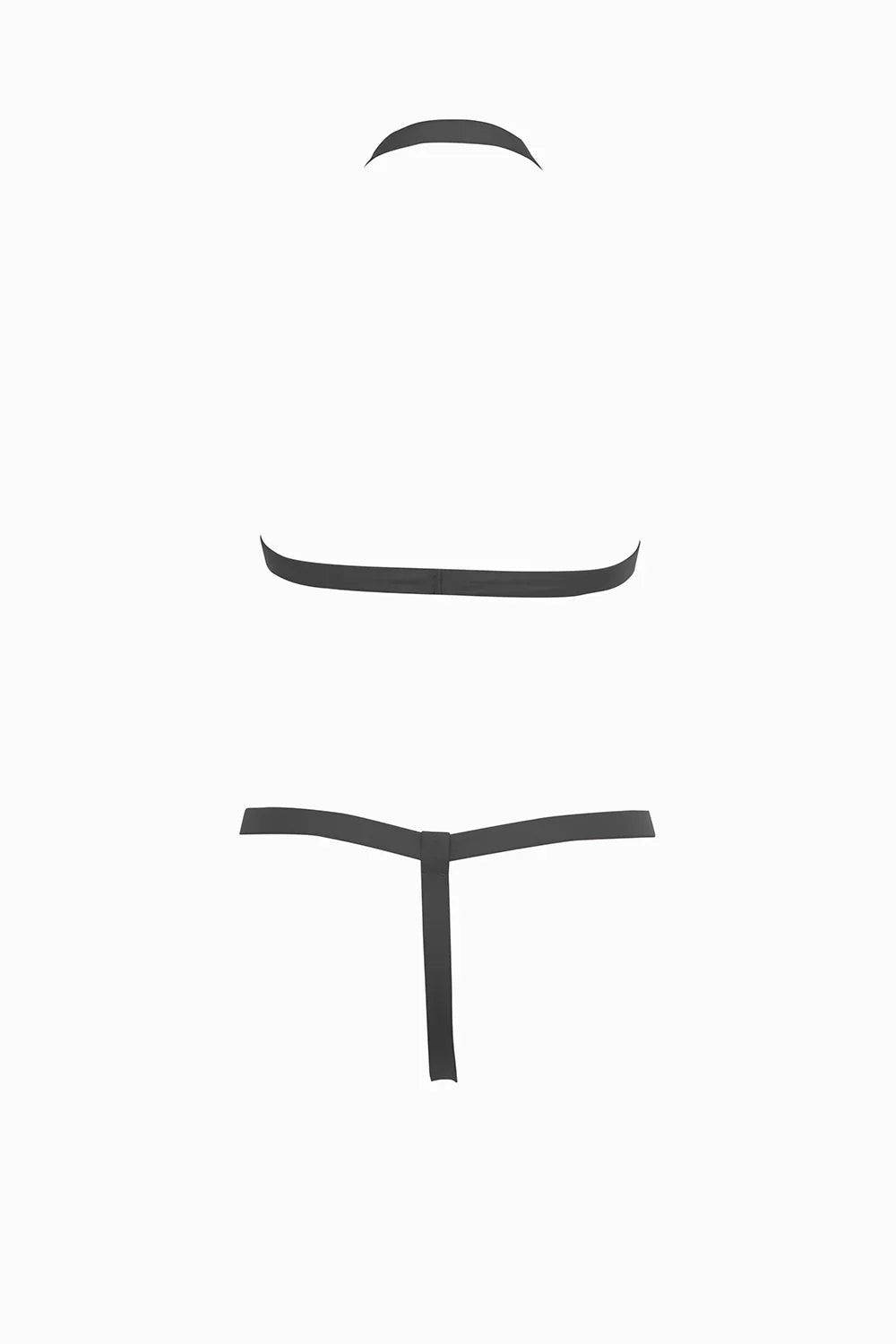 Allure Kitten Together Forever Open Cup Bra and Panty Set Black