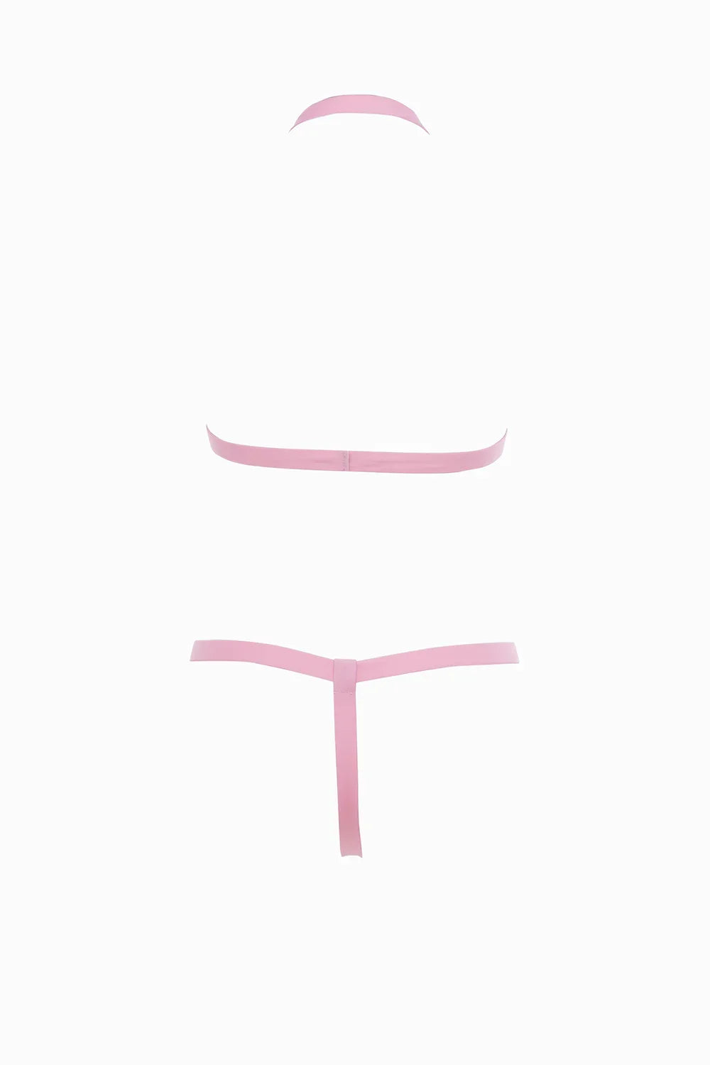 Allure Kitten Together Forever Open Cup Bra and Panty Set Pink