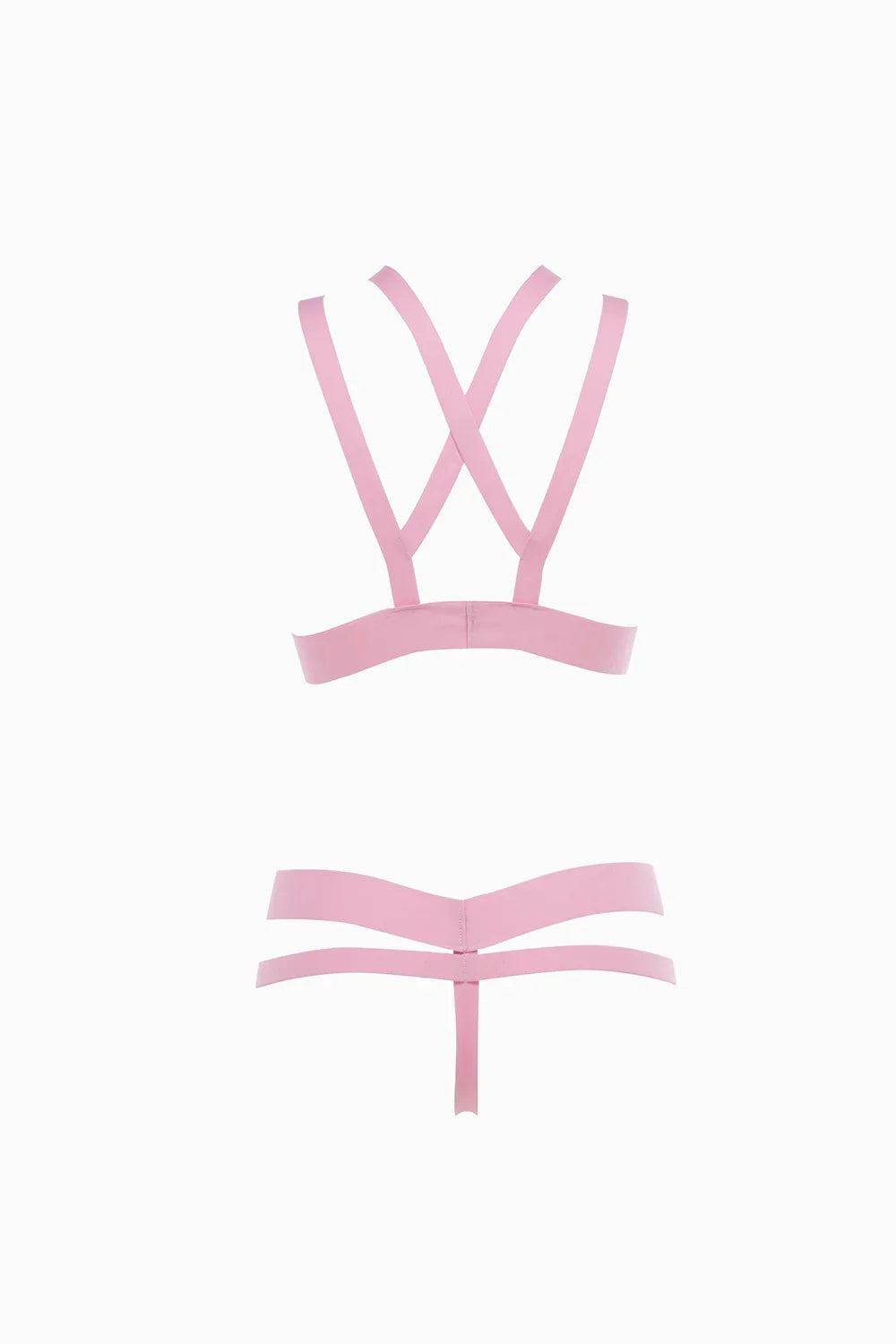 Allure Kitten In Love & Lust Open Cup Bra & Open Thong Set Pink One Size