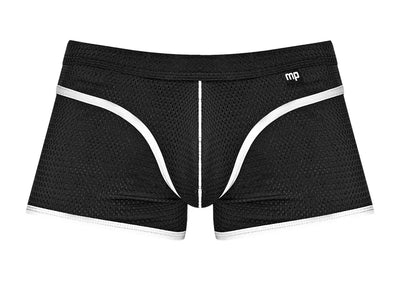 Male Power Sport Mesh Sport Mini Short Black
