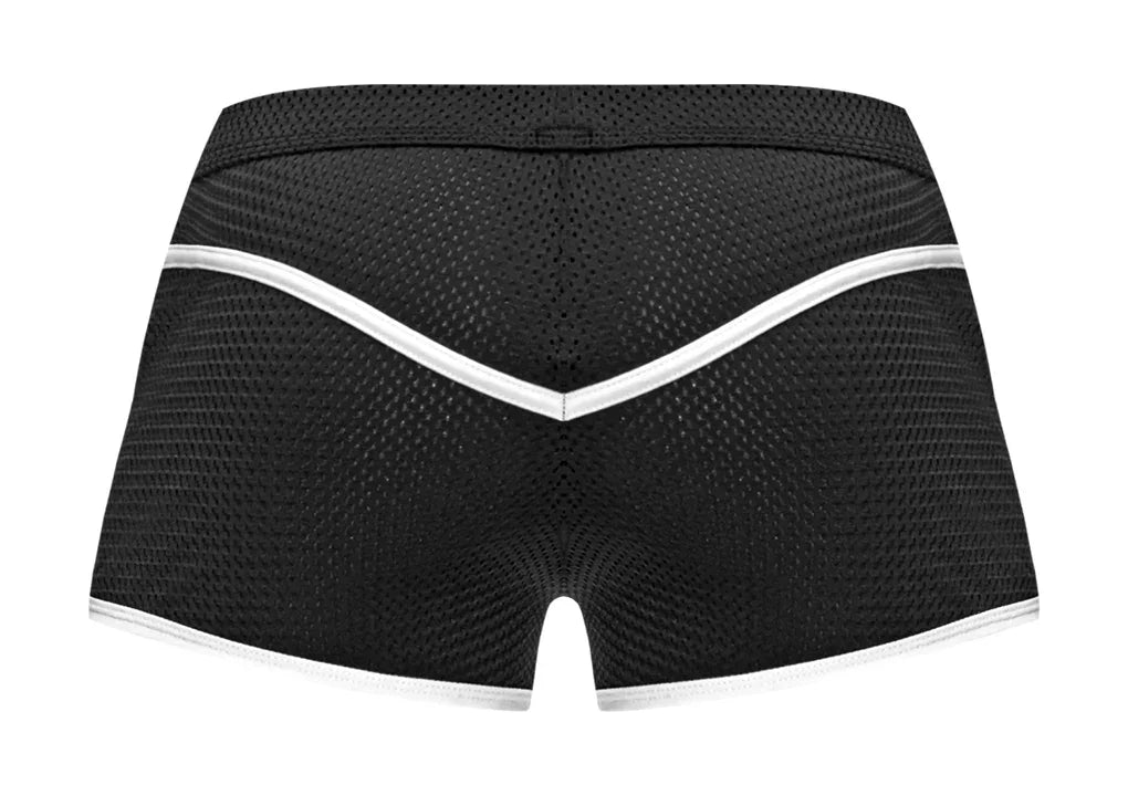 Male Power Sport Mesh Sport Mini Short Black
