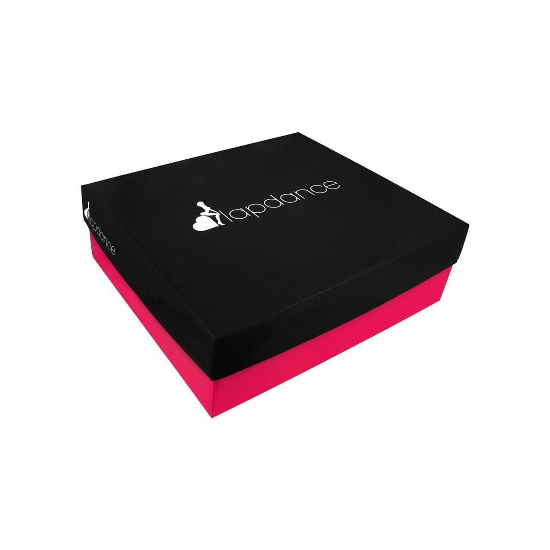 LapDance Shoes 6" Heel Black & Pink UV Sandal with Strap - Romantic Blessings