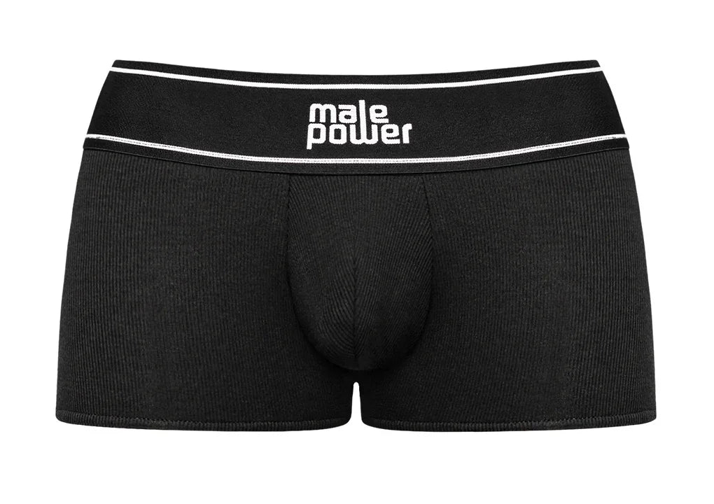 Male Power Modal Rib Pouch Short Black
