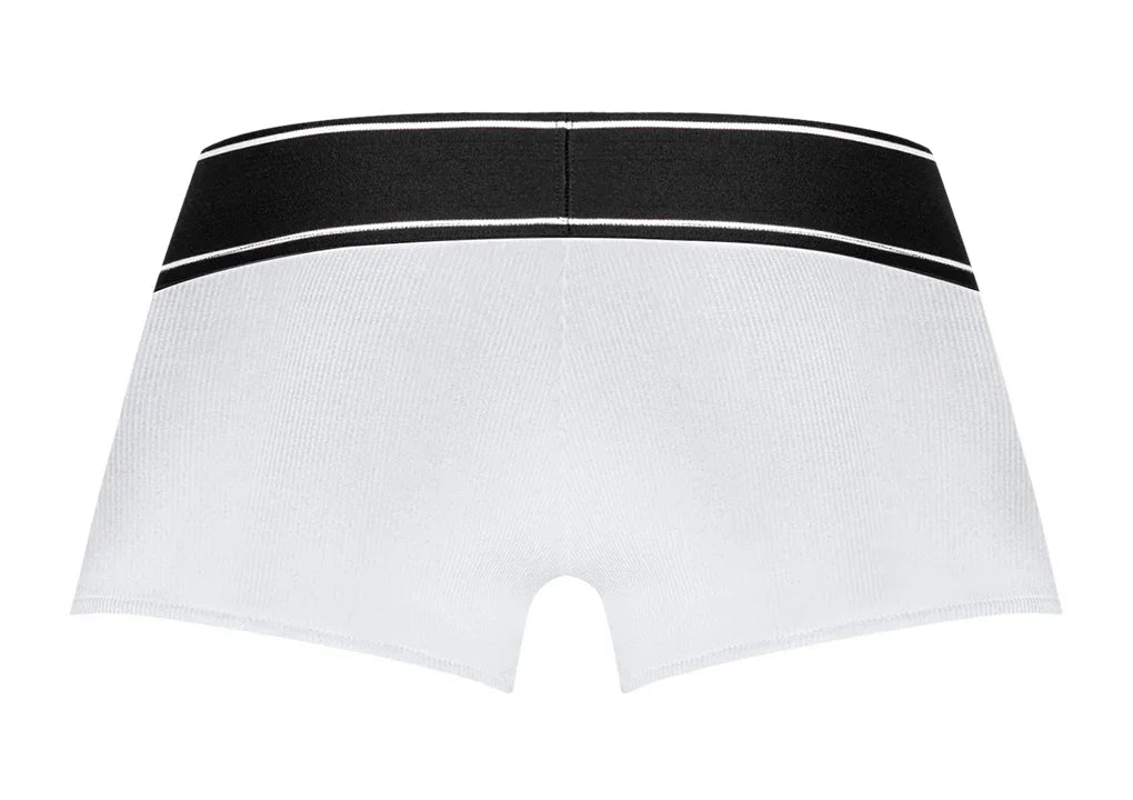 Male Power Modal Rib Pouch Short White