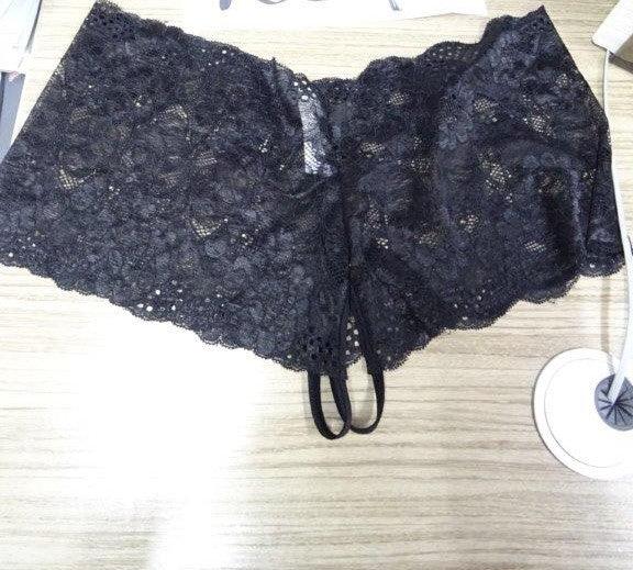 Escante Open Crotch Boy Short Black