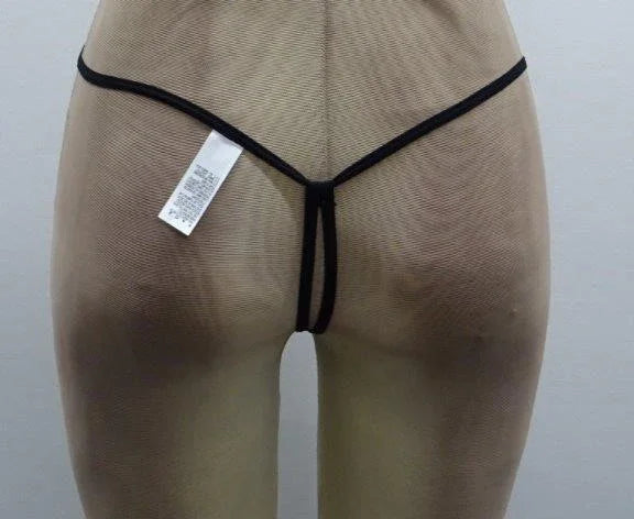 Escante Open Crotch G-String Black One Size