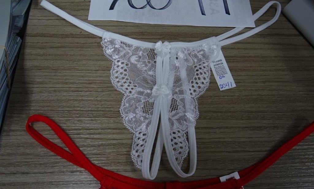 Escante Open Crotch G-String White One Size