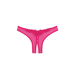 Oh La La Cheri Crotchless Thong with Pearls Pink - Romantic Blessings