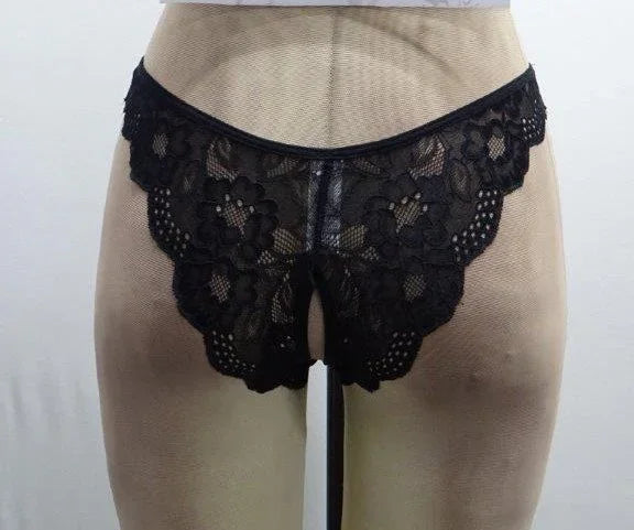 Escante Open Crotch Tanga Black