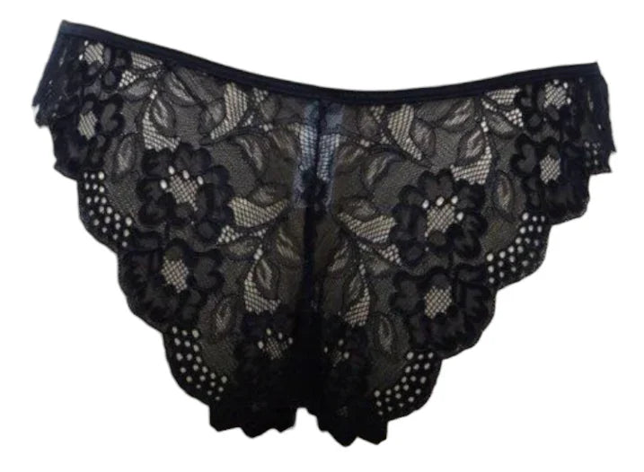 Escante Open Crotch Tanga Black