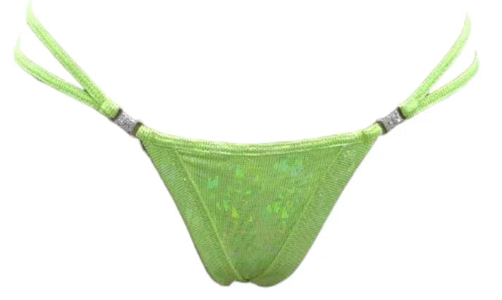 Escante Jewel Sided Strappy G-String Yellow One Size