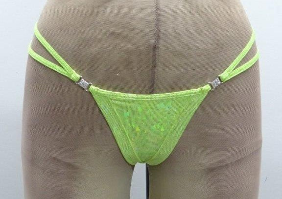 Escante Jewel Sided Strappy G-String Yellow One Size
