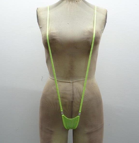 Escante Crystal Open Cup Body Sling Yellow One Size