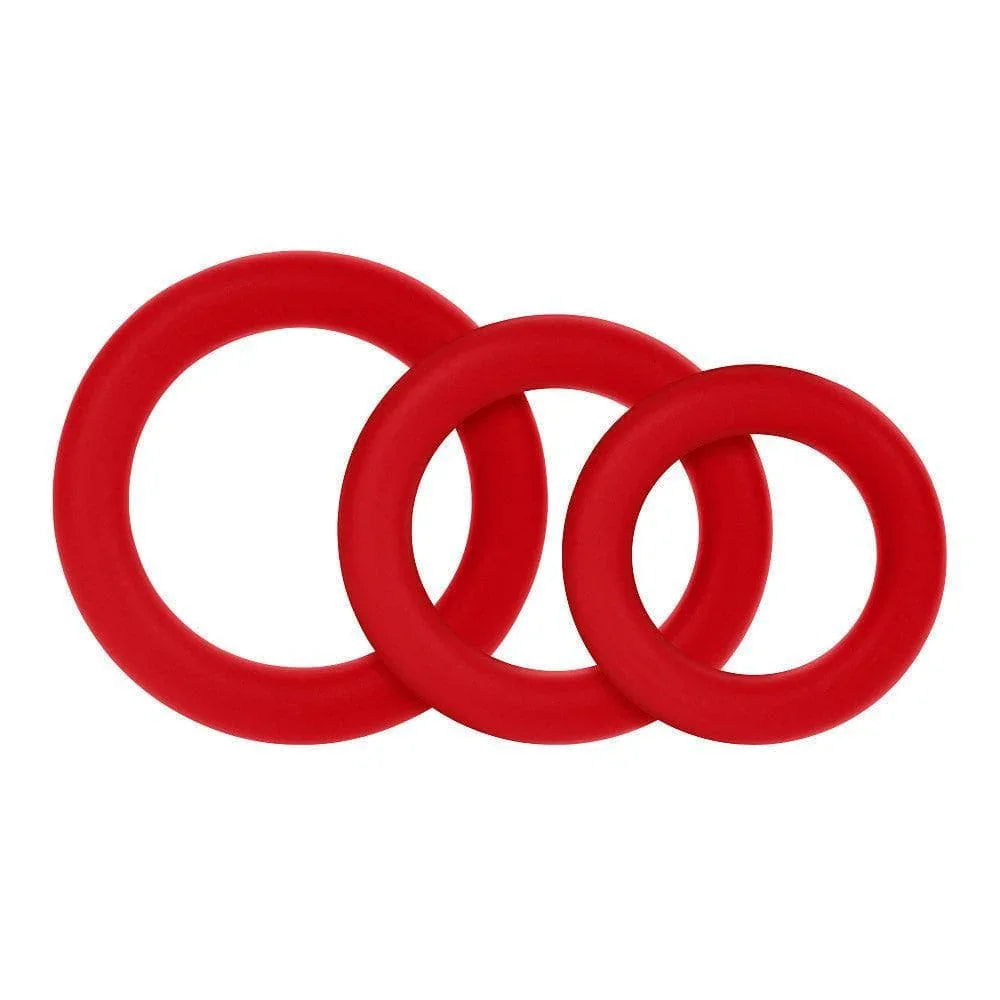 Forto F-61 3 Piece 100% Silicone Penis Ring Set - Romantic Blessings
