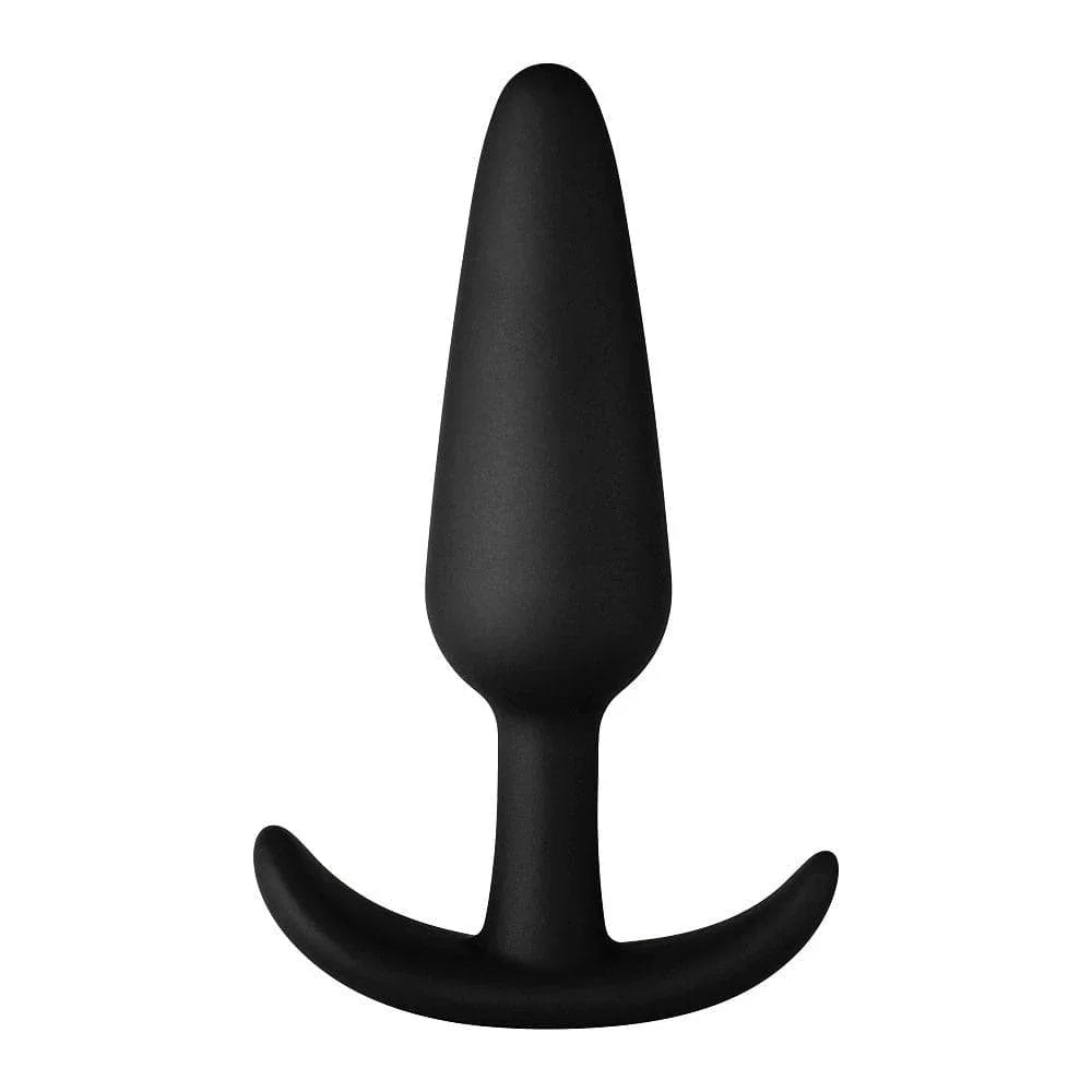 Forto F-31 100% Silicone Butt Plug with Flared Base Black - Romantic Blessings