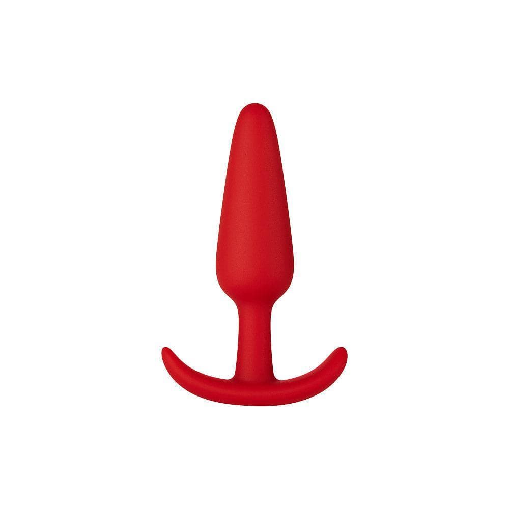 Forto F-31 100% Silicone Butt Plug with Flared Base Red - Romantic Blessings