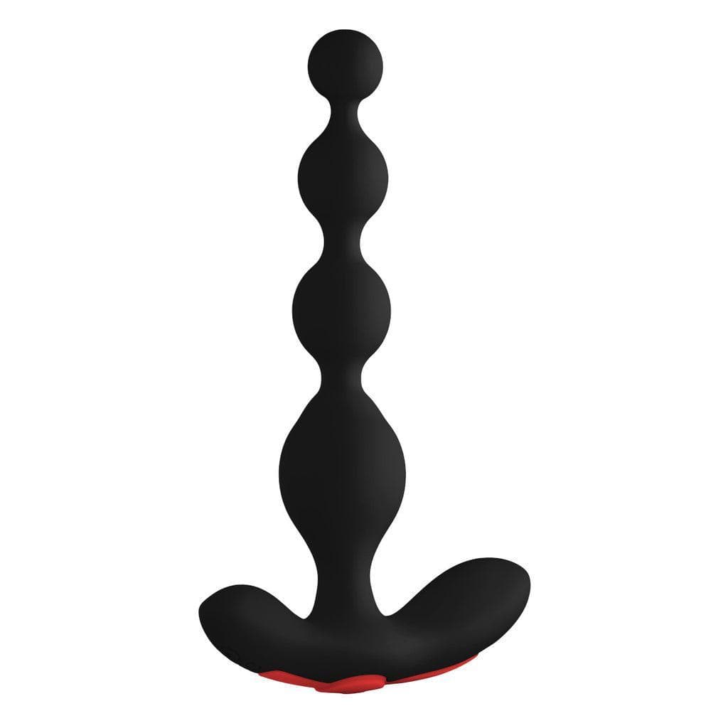 Forto 20 Mode Vibrating Anal Beads Black - Romantic Blessings