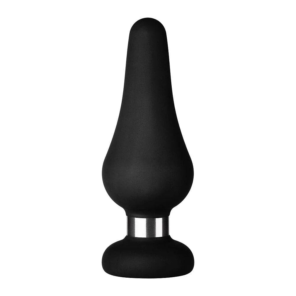 Forto F-21 Tear Drop Flat Base Butt Plug Black - Romantic Blessings