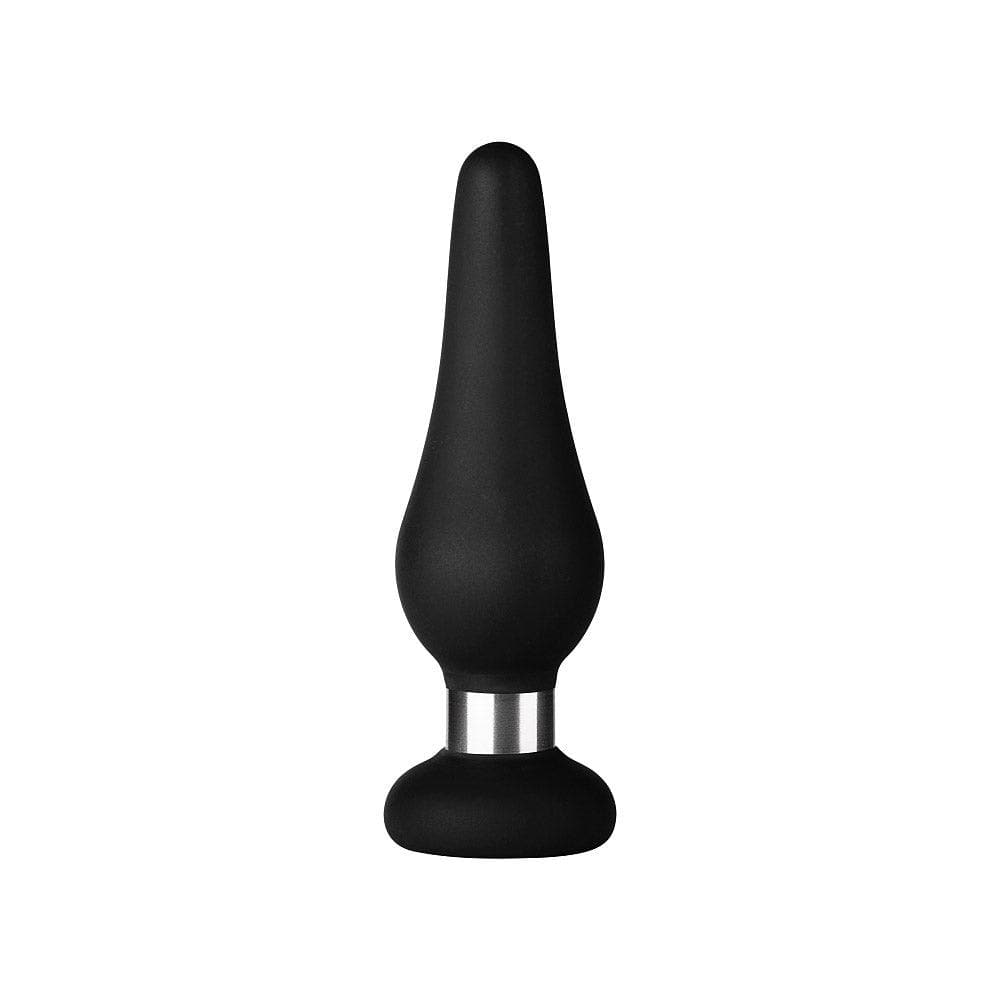 Forto F-21 Tear Drop Flat Base Butt Plug Black - Romantic Blessings