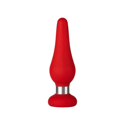 Forto F-21 Tear Drop Flat Base Butt Plug Red - Romantic Blessings