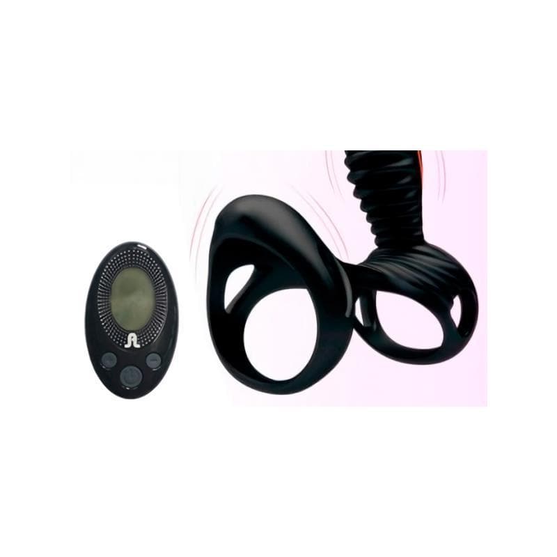Gladiator Rechargeable Silicone Vibrating Penis Ring with Remote Control - Romantic Blessings