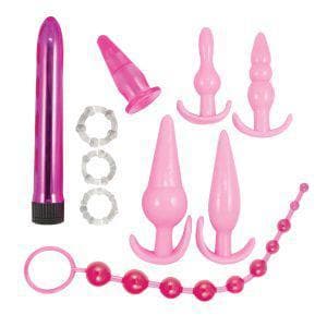 Pink Elite Collection Vibrating Anal Play 10 Pc Kit - Romantic Blessings