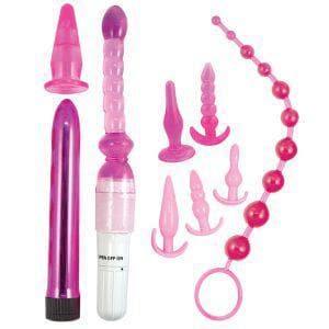 Pink Elite Collection Vibrating Supreme Anal Play Kit - Romantic Blessings