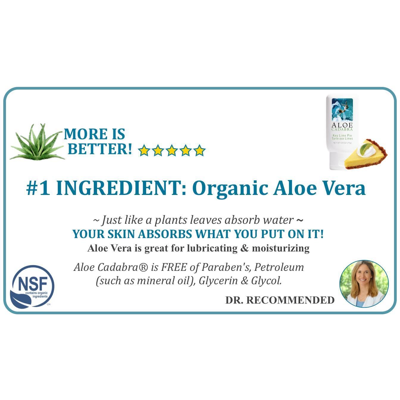 Aloe Cadabra Organic 2-in-1 Personal Lubricant & Vaginal Moisturizer Key Lime Pie 2.5 oz - Romantic Blessings